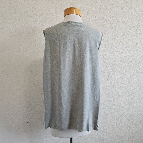 Vintage Select Embroidered Button Front Vest Boho Grunge Rayon Shirt Top 2X - Picture 7 of 12